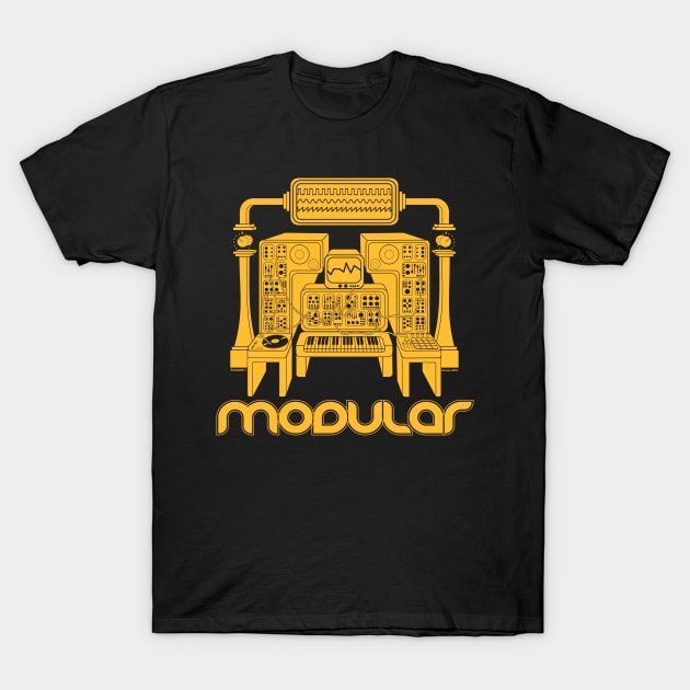 Modular Synthesizer Electronic Musician T-Shirt by Mewzeek_T